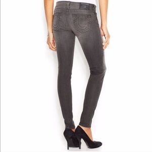 True religion dark gray distressed jeans size 24